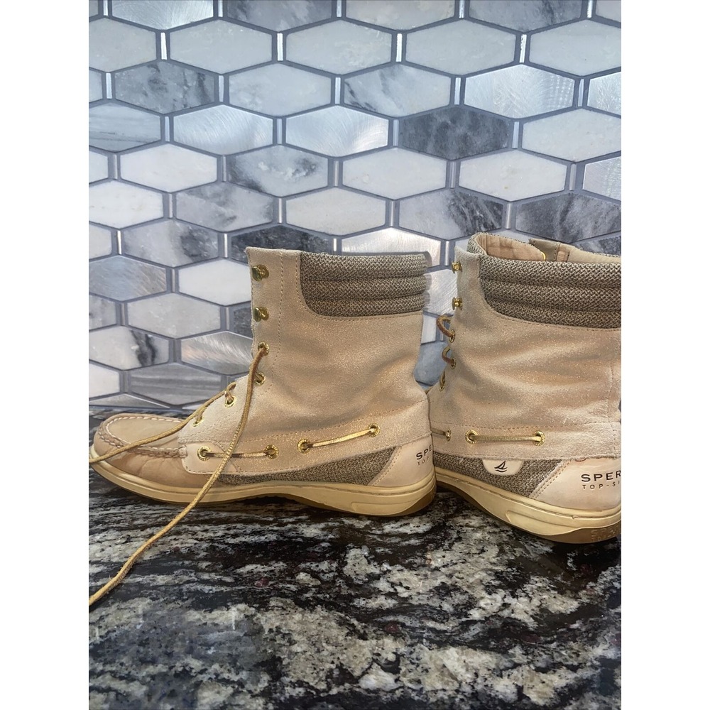 Sperry Topsider Womens Tan Hikerfish Boot‎ Lace Up High Top Size 8
